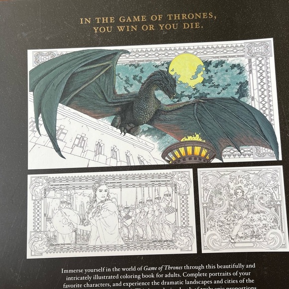 GAME OF THRONES Coloring Book HBO NWT never colored in - Picture 5 of 12